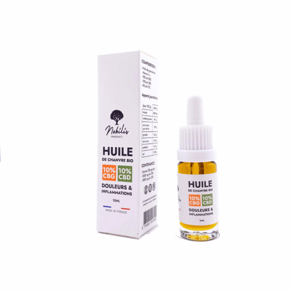 Huile 10% CBG et 10% CBD - Douleurs et Inflammations