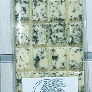 Tablette de chocolat blanc artisanale aux fleurs de CBD