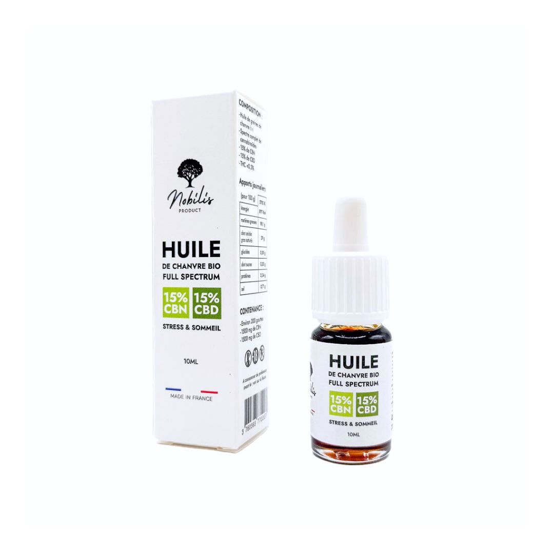 Huile Nobilis 15 % CBG + 15 % CBD Full Spectrum – Douleurs & Inflammations
