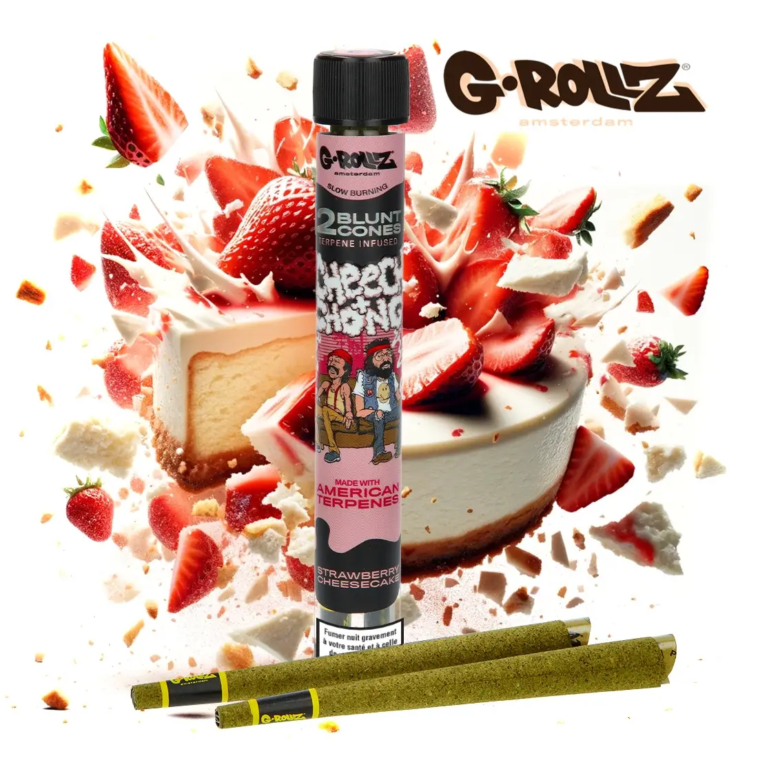 Blunt Strawberry Cheesecake x2 - G-Rollz Cheech & Chong – Image 2